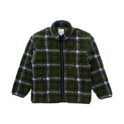 Vintage Sherpa Geruite Jas Gramicci , Green , Heren