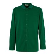 Heren Overhemd Lange Mouw Cashmere Company , Green , Heren