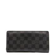 Pre-owned Canvas wallets Louis Vuitton Vintage , Black , Dames