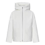 Witte Gewatteerde Jas met Capuchon Jil Sander , White , Heren