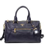 Pre-owned Leather handbags Prada Vintage , Purple , Dames