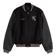 Wollen Varsity Jack Represent , Black , Heren