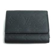 Pre-owned Leather wallets Louis Vuitton Vintage , Black , Heren