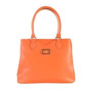 Leren Handtas La Carrie , Orange , Dames