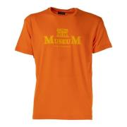 Heren Erik Ronde Hals T-shirt Museum , Orange , Heren