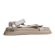 Beige Leren Band Sandalen met Rubber Dolce & Gabbana , Beige , Heren