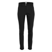 Stijlvolle Chino Broek voor Zakelijke Look DNM Pure , Black , Dames