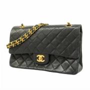 Pre-owned Leather shoulder-bags Chanel Vintage , Black , Dames