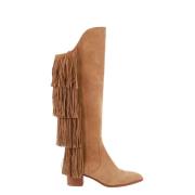 Pre-owned Suede boots Christian Louboutin Pre-owned , Brown , Dames