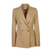 Dubbelbreasted Blazer in Hazelnoot Max Mara , Beige , Dames