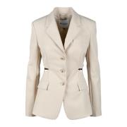 Elegante Jas van Stretchstof Krizia , Beige , Dames