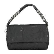 Zwarte Schoudertas met Afneembare Band Desigual , Black , Dames