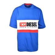 Katoenen T-shirt Diesel , Blue , Heren