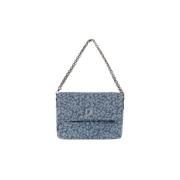 Luipaard Denim Crossbodytas Alix The Label , Blue , Dames