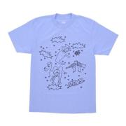 Klassieke Tee Digitaal Violet Heren T-shirt Obey , Blue , Heren