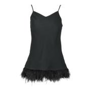 Zijden Blend Top met Stijlnaam Ermanno Scervino , Black , Dames