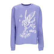 Lange Mouw T-shirt Pegasus Custom Tee Obey , Purple , Dames