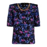 Blouse met ketting en korte mouwen Liu Jo , Multicolor , Dames