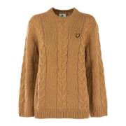 Chunky Cable Jumper voor vrouwen Lyle & Scott , Brown , Dames