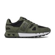 Leren Sneakers - Groen Emporio Armani EA7 , Green , Heren