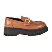 Leren Rubberen Zoolschoenen Emanuelle Vee , Brown , Dames