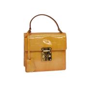 Pre-owned Leather handbags Louis Vuitton Vintage , Yellow , Dames