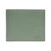 Klassieke Leren Portemonnee Bally , Green , Heren