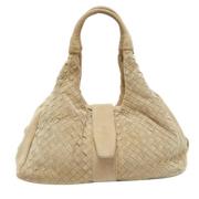 Pre-owned Suede handbags Bottega Veneta Vintage , Beige , Dames