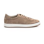 Beige Suede Lace Closure Sneakers Church's , Beige , Heren