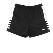 Geweven Shorts Zwart/Groen/Wit Lichtgewicht Elastisch Fila , Multicolo...