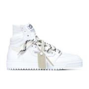 Witte High-Top Sneakers met Tricolor Veters Off White , White , Dames