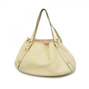 Pre-owned Leather totes Gucci Vintage , White , Dames