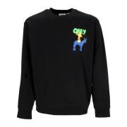 Lichte Crewneck Sweatshirt Zwart Frans Terry Obey , Black , Heren