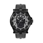 Zwarte Heren Quartz Analoog Horloge Police , Black , Heren