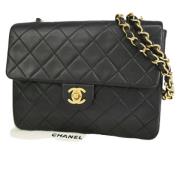 Pre-owned Leather chanel-bags Chanel Vintage , Black , Dames