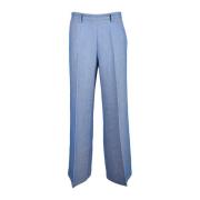 Stijlvolle Beige/Azzurro Broek Forte Forte , Blue , Dames