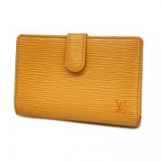 Pre-owned Leather wallets Louis Vuitton Vintage , Yellow , Dames