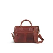 Bruine leren laptoptas Howard London , Brown , Heren