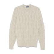 Luxe Beige Sweatshirt Aw24 Drumohr , Gray , Heren