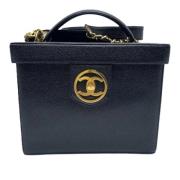 Pre-owned Leather chanel-bags Chanel Vintage , Black , Dames