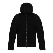 Zwarte Shearling Hoodie Jas Giorgio Brato , Black , Heren