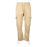 Katoen Elastaan Broek Iceberg , Beige , Dames