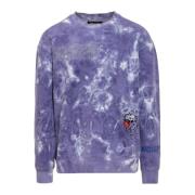 Geverfde Crewneck Sweatshirt KidSuper Studios , Purple , Heren