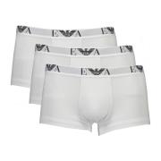 Witte Katoenen Heren Zwembroek Emporio Armani , White , Heren