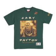 Vintage NBA Speler Tee Gary Payton Mitchell & Ness , Green , Heren