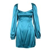 Bloemen Viscose Jurk Mar De Margaritas , Blue , Dames