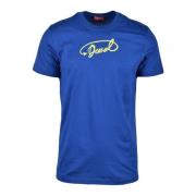 Katoenen T-shirt Diesel , Blue , Heren