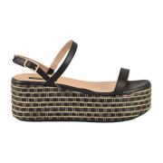 Leren Sandaal Patrizia Pepe , Black , Dames