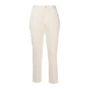 Chino broek met pailletten Liu Jo , White , Dames