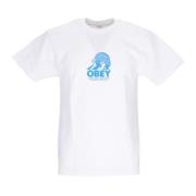 Klassiek Wit Crewneck T-shirt Obey , White , Heren